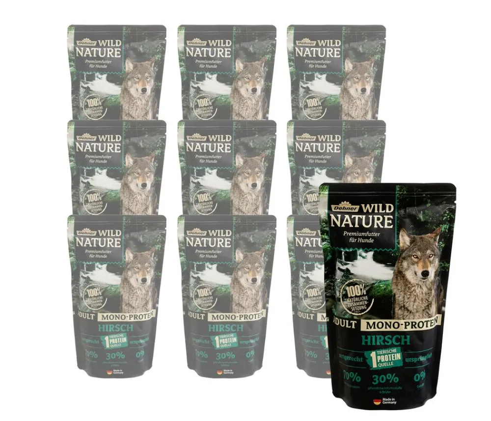 Dehner Wild Nature Nassfutter Hund - Nassfutter für Hunde Mono-Protein Adult, Rind