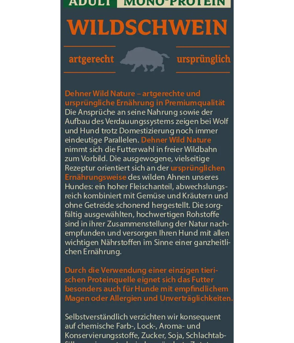 Dehner Wild Nature Nassfutter Hund - Nassfutter für Hunde Mono-Protein Adult, Wildschwein