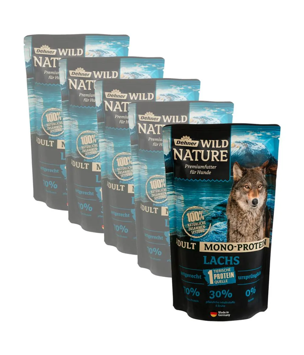 Dehner Wild Nature Nassfutter Hund - Nassfutter für Hunde Mono-Protein Adult, Lachs