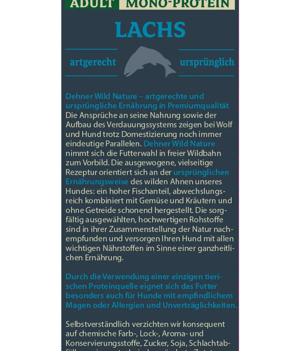Dehner Wild Nature Nassfutter Hund - Nassfutter für Hunde Mono-Protein Adult, Lachs