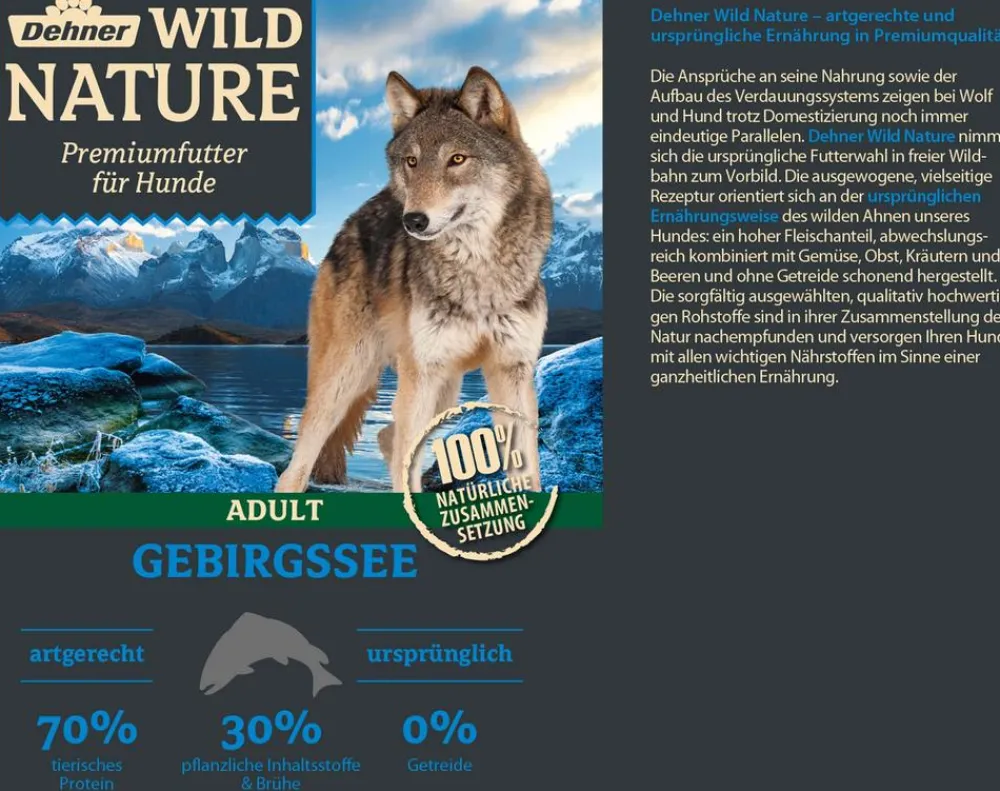 Dehner Wild Nature Nassfutter für Hunde Gebirgssee Adult, Lachs Online