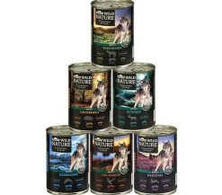 Dehner Wild Nature Nassfutter für Hunde Probier-Set, 6 x 400 g Outlet