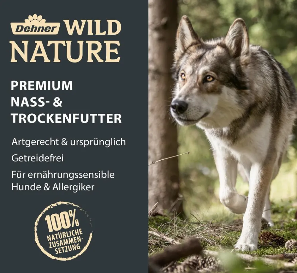 Dehner Wild Nature Nassfutter Hund - Nassfutter für Hunde Probier-Set, 6 x 800 g