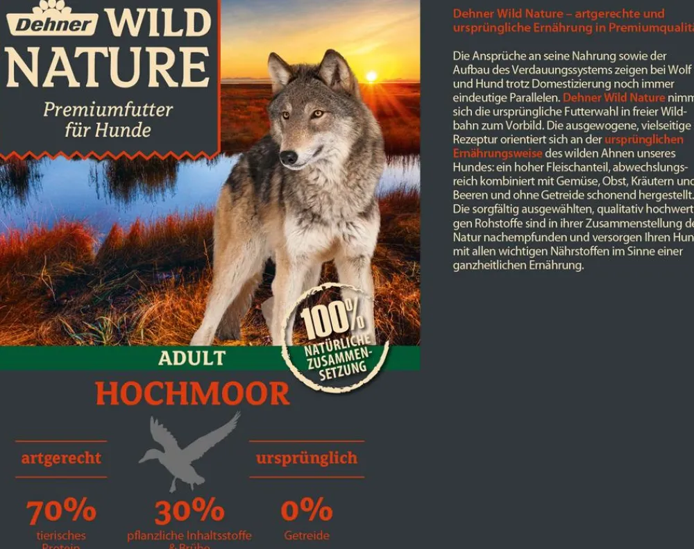 Dehner Wild Nature Nassfutter Hund - Nassfutter für Hunde Probier-Set, 6 x 800 g