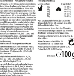 Dehner Wild Nature Nassfutter Katze > Nassfutter für Katzen Auwald Adult, Hirsch & Truthahn, 16 x 100 g