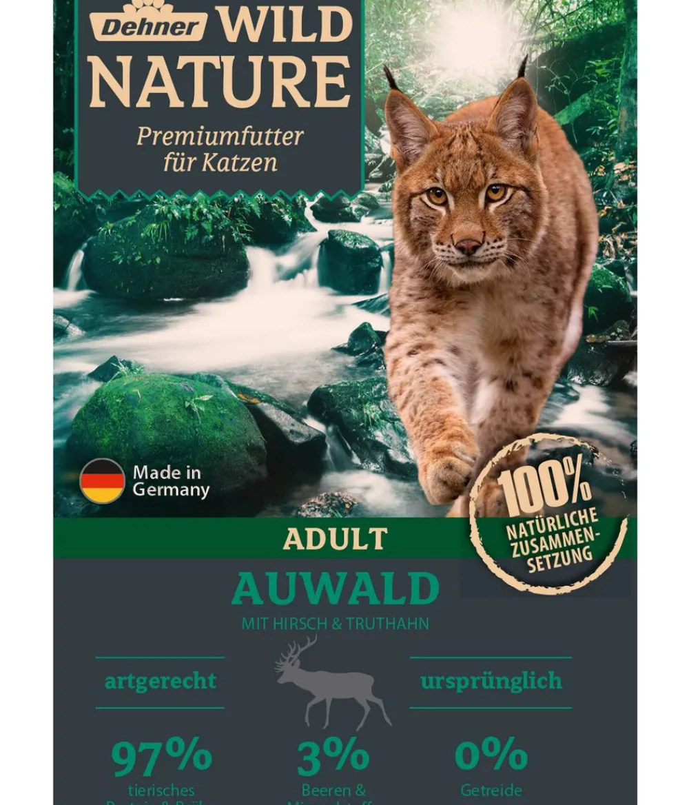 Dehner Wild Nature Nassfutter Katze > Nassfutter für Katzen Auwald Adult, Hirsch & Truthahn, 16 x 85 g