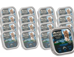 Dehner Wild Nature Nassfutter für Katzen Gebirgssee Adult, Lachs & Forelle, 16 x 100 g Discount