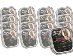 Dehner Wild Nature Nassfutter für Katzen Heidetal Adult, Kaninchen & Huhn, 16 x 100 g Sale
