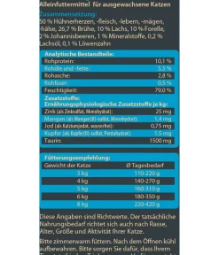 Dehner Wild Nature Nassfutter Katze - Nassfutter für Katzen Gebirgssee Adult, Lachs & Forelle, 16 x 85 g