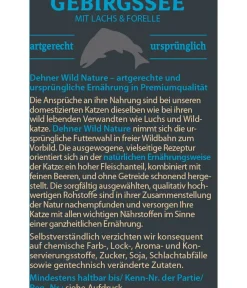 Dehner Wild Nature Nassfutter Katze - Nassfutter für Katzen Gebirgssee Adult, Lachs & Forelle, 16 x 85 g