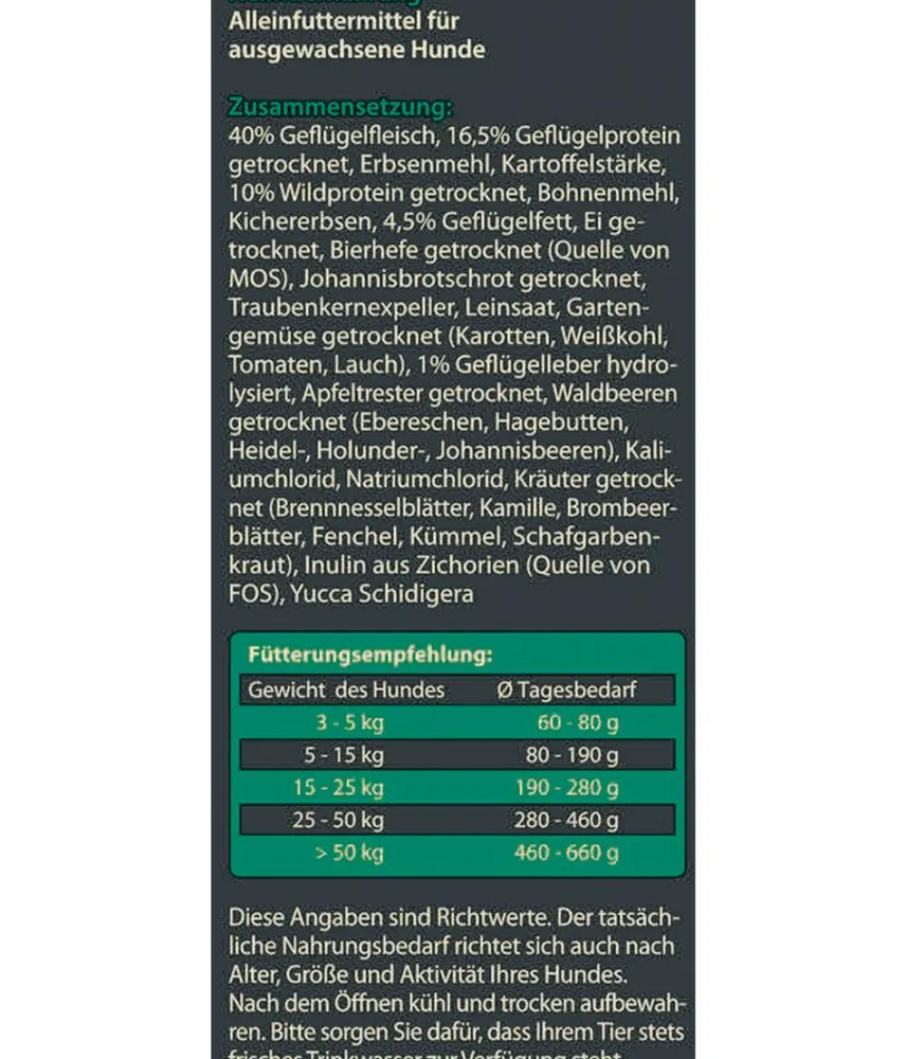 Dehner Wild Nature Trockenfutter Hund - Trockenfutter für Hunde Auwald Adult, Wild