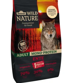 Dehner Wild Nature Trockenfutter Hund - Trockenfutter für Hunde Mono-Protein Kleine Krokette Adult, Ente