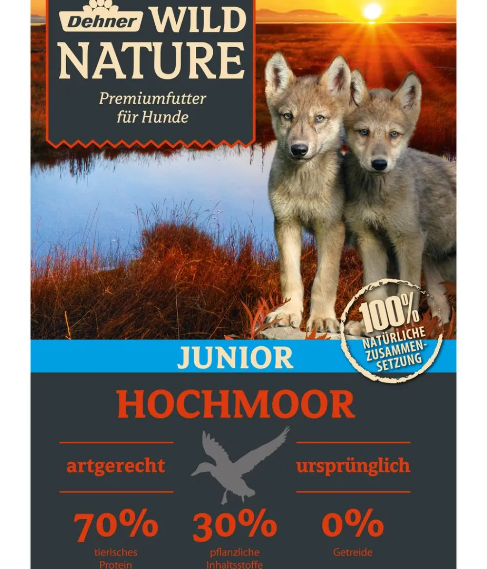 Dehner Wild Nature Trockenfutter Hund - Trockenfutter für Hunde Hochmoor Junior