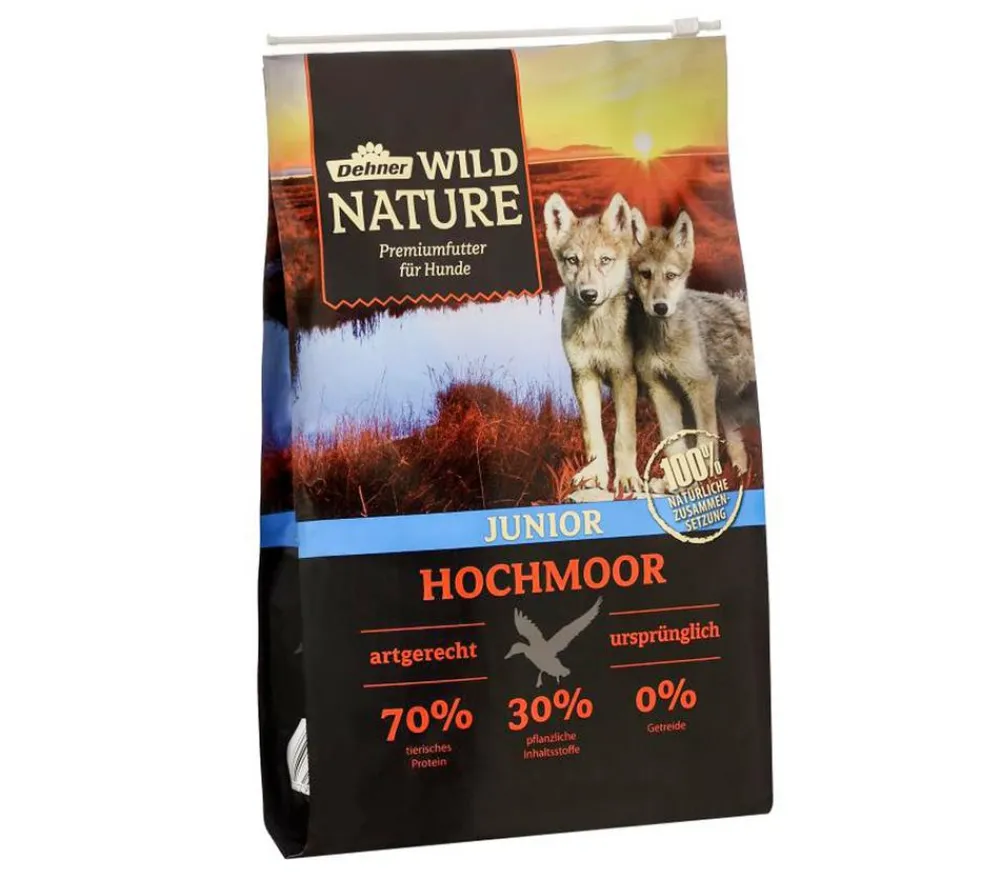Dehner Wild Nature Trockenfutter Hund - Trockenfutter für Hunde Hochmoor Junior