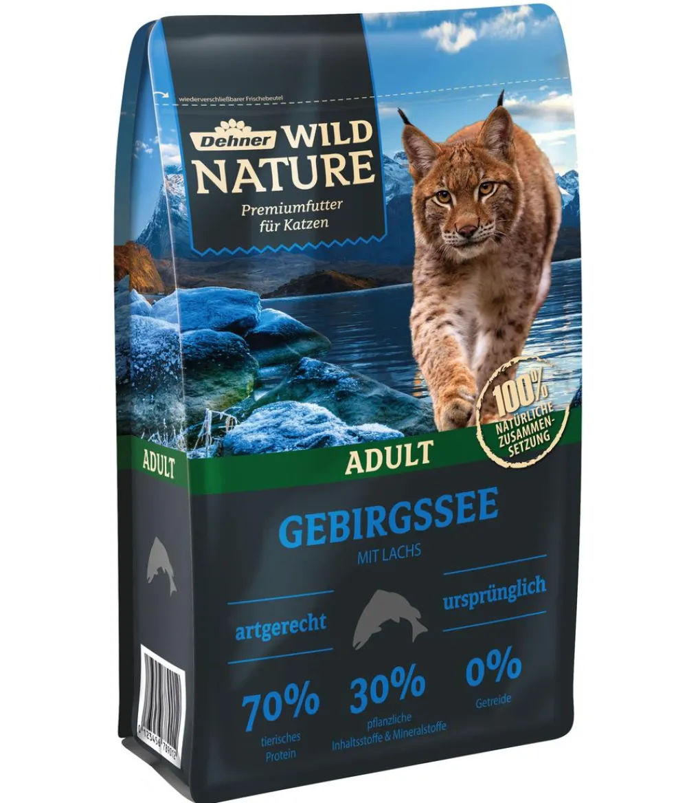 Dehner Wild Nature Trockenfutter für Katzen Gebirgssee Adult, Lachs Hot