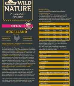 Dehner Wild Nature Trockenfutter Katze > Trockenfutter für Katzen Hügelland Kitten, Huhn