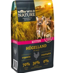 Dehner Wild Nature Trockenfutter für Katzen Hügelland Kitten, Huhn Discount