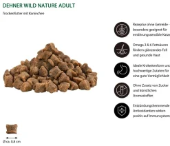 Dehner Wild Nature Trockenfutter für Katzen Heidetal Adult, Kaninchen New