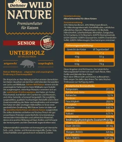 Dehner Wild Nature Trockenfutter Katze > Trockenfutter für Katzen Unterholz Senior, Wildschwein