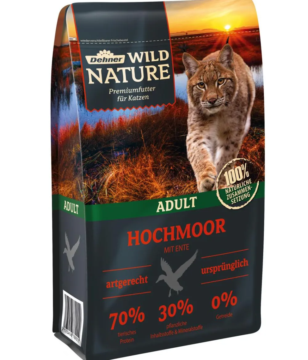 Dehner Wild Nature Trockenfutter Katze - Trockenfutter für Katzen Hochmoor Adult, Ente