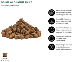 Dehner Wild Nature Trockenfutter Katze - Trockenfutter für Katzen Heidetal Adult, Kaninchen