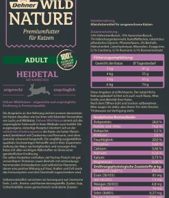 Dehner Wild Nature Trockenfutter Katze - Trockenfutter für Katzen Heidetal Adult, Kaninchen