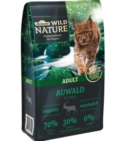 Dehner Wild Nature Trockenfutter Katze - Trockenfutter für Katzen Auwald Adult, Hirsch