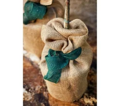 Dehner Pflanzenfolien & Ernteschutz|Mehr Blumentopfzubehör - Winterschutz Jute-Dekoband, ca. L300/B6 cm Dunkelgrün