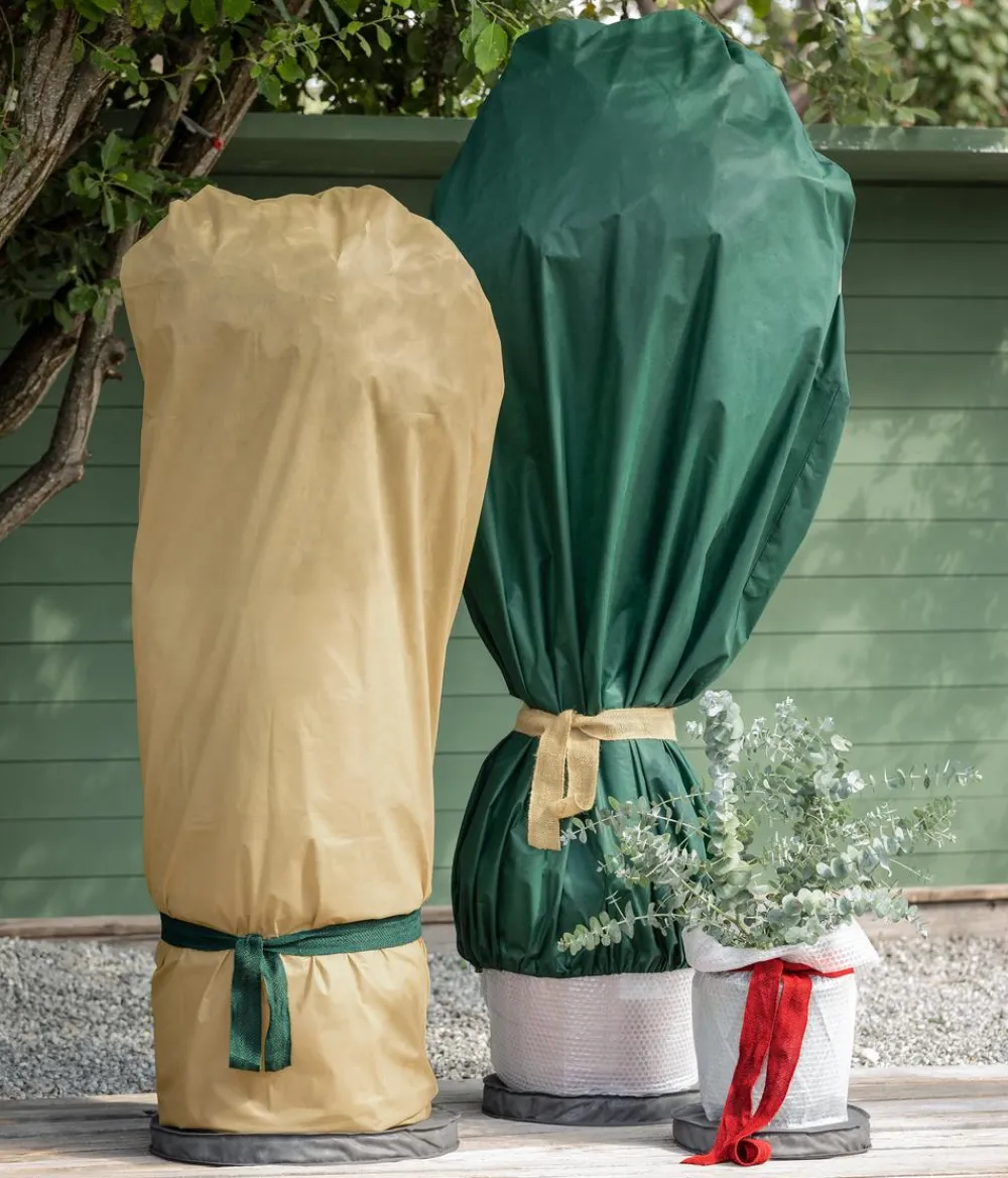 Dehner Pflanzenfolien & Ernteschutz|Mehr Blumentopfzubehör - Winterschutz Jute-Dekoband, ca. L300/B6 cm Rot