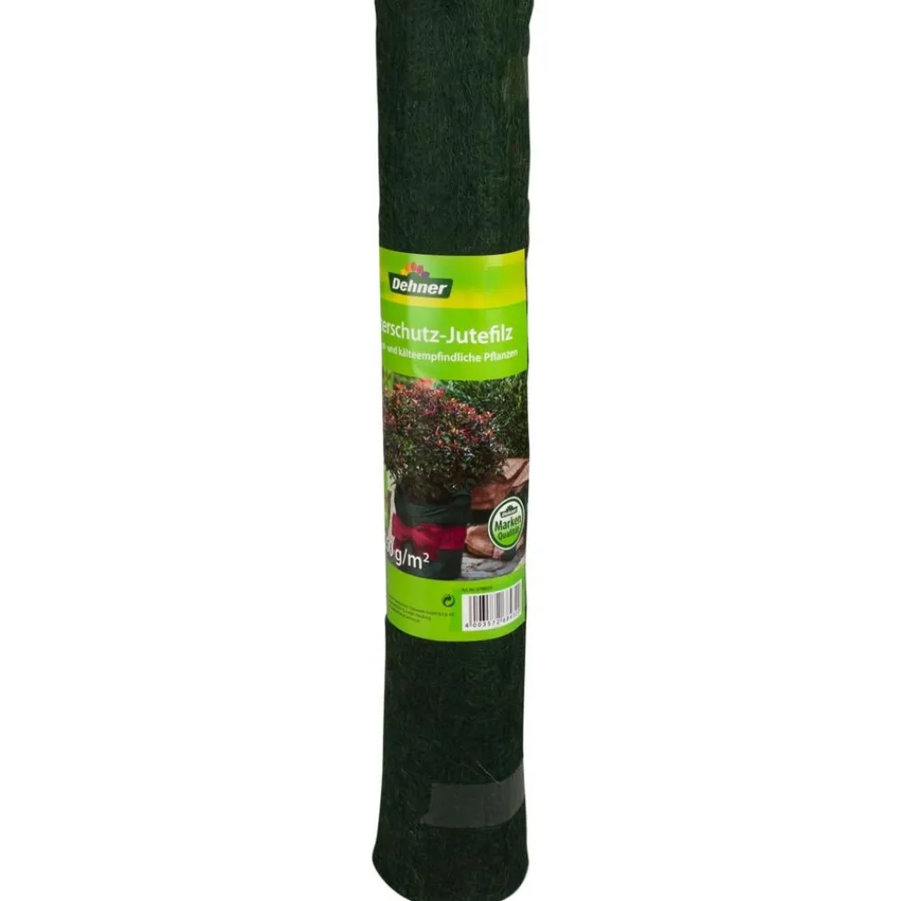 Dehner Pflanzenfolien & Ernteschutz|Mehr Blumentopfzubehör - Winterschutz-Jutefilz, ca. L150/B50 cm Dunkelgrün