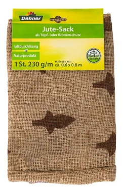 Dehner Winterschutz Jute-Sack mit Relief Hellbraun