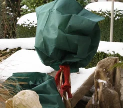 Dehner Pflanzenfolien & Ernteschutz|Mehr Blumentopfzubehör - Winterschutz Rosen-Vlieshaube, 3 Stück, ca. B75/H100 cm Dunkelgrün