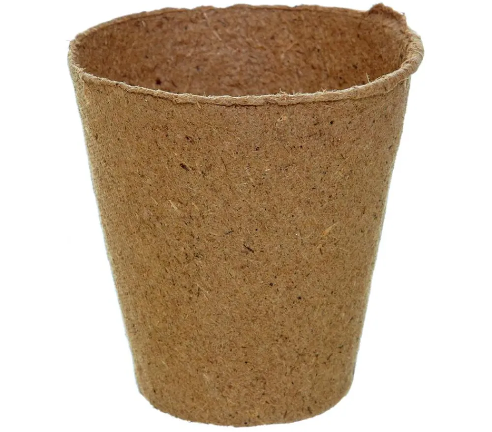 Dehner Zellulose-Anzuchttöpfe, rund, ca. Ø8/H9 cm, 16 Stk. Braun Clearance