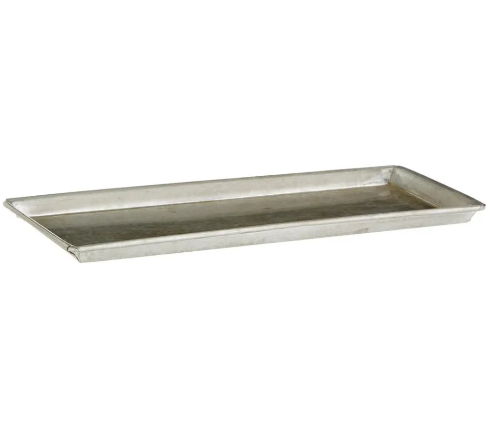 Dehner Zink Blumenkasten-Untersetzer Silber New
