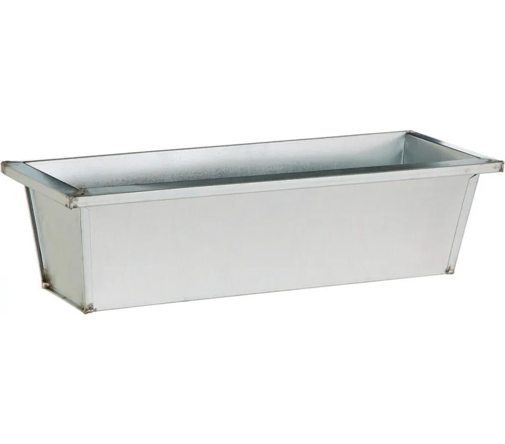 Dehner Pflanzkübel & Blumenkästen - Zink-Kasten, silber, ca. B50/H13/T17 cm Hellgrau