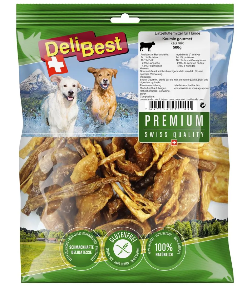 DeliBest Hundeleckerlies - Premium Hundesnack Kaumix, 500 g