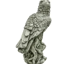 Denscho Gartenzwerge & Gartenfiguren - Stein-Adler zurückschauend Grau