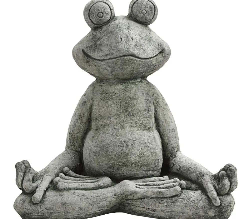 Denscho Gartenzwerge & Gartenfiguren > Stein-Frosch Joga, 30 x 53 x 50 cm