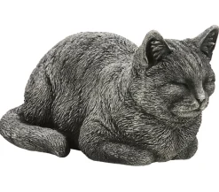 Denscho Gartenzwerge & Gartenfiguren > Stein-Katze liegend, 19 x 35 x 17 cm