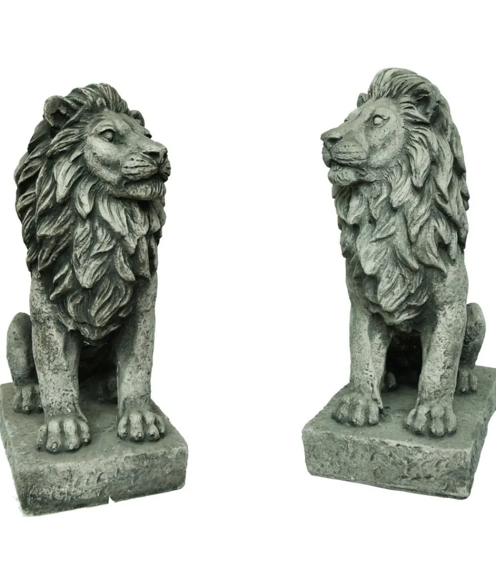 Denscho Gartenzwerge & Gartenfiguren > Stein-Löwe, 35 cm, rechts schauend