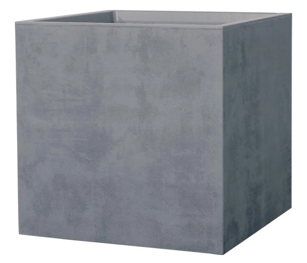 Deroma Kunststoff-Topf Millenium, quadratisch Grau Hot