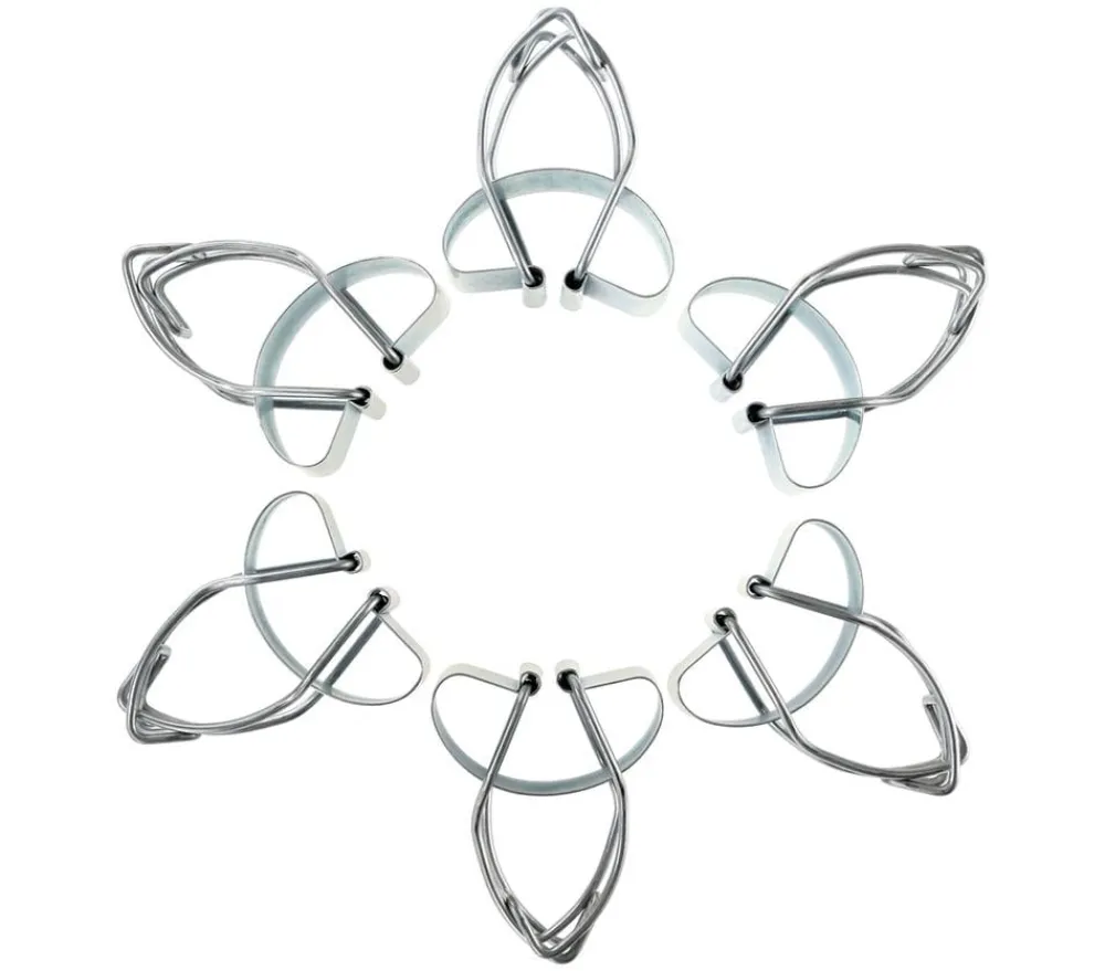 deti Verschlussbügel für Einmachgläser, 6er-Set Silber Hot