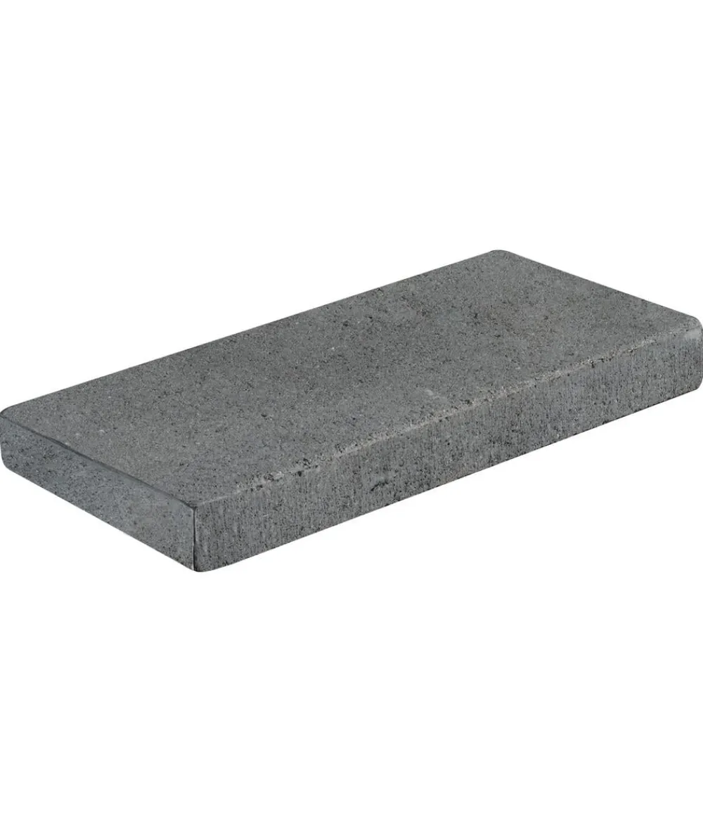 DIEPHAUS Steine & Terrassenplatten - Abdeckplatte LISCO mit Glimmer, 45 x 22,5 x 5 cm Dunkelgrau