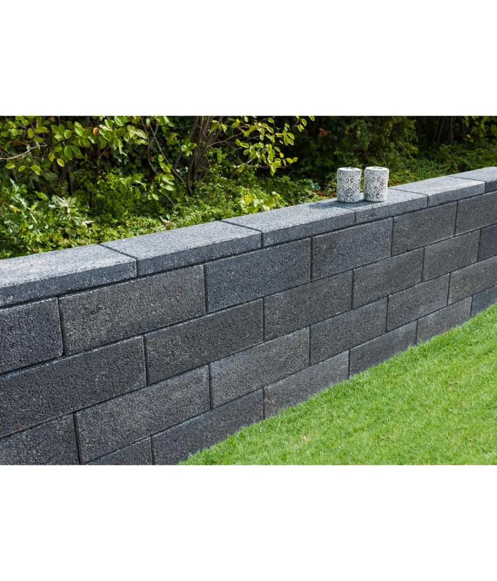 DIEPHAUS Steine & Terrassenplatten - Abdeckplatte LISCO ECO, 45 x 22,5 x 5 cm Dunkelgrau