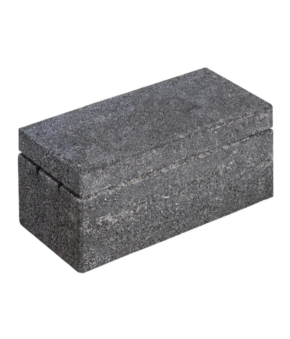 DIEPHAUS Steine & Terrassenplatten - Abdeckplatte LISCO ECO, 45 x 22,5 x 5 cm Dunkelgrau