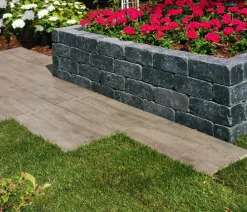 DIEPHAUS Mauerstein Antik Mini, ca. B35/H14/T14 cm Anthrazit Discount