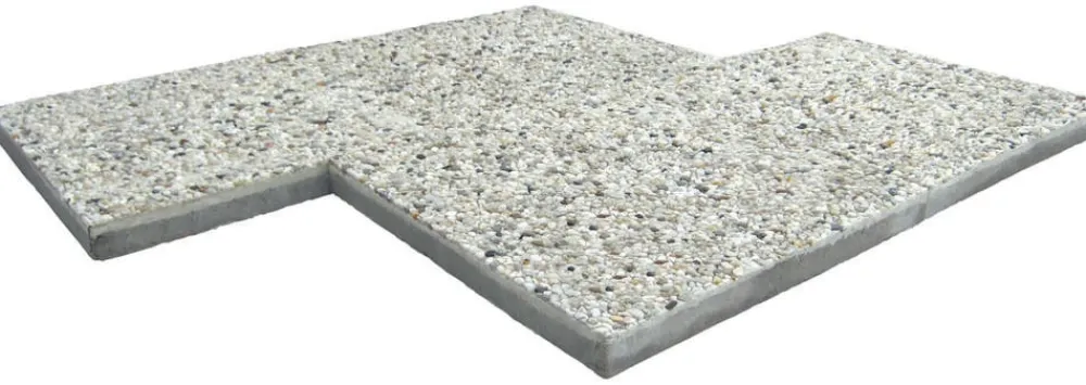 DIEPHAUS Steine & Terrassenplatten - Terrassenplatte WASCHBETON Hellgrau