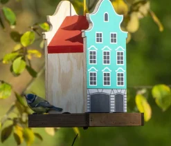 dobar® green label Vogelfutterhaus Aasee, blau, ca. B19/H30/T19 cm Sale