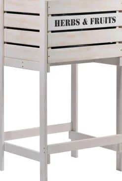 dobar® Hochbeete & Frühbeete - Dobar Holz-Hochbeet Obstkiste, ca. B49/H90/T42 cm Hellgrau