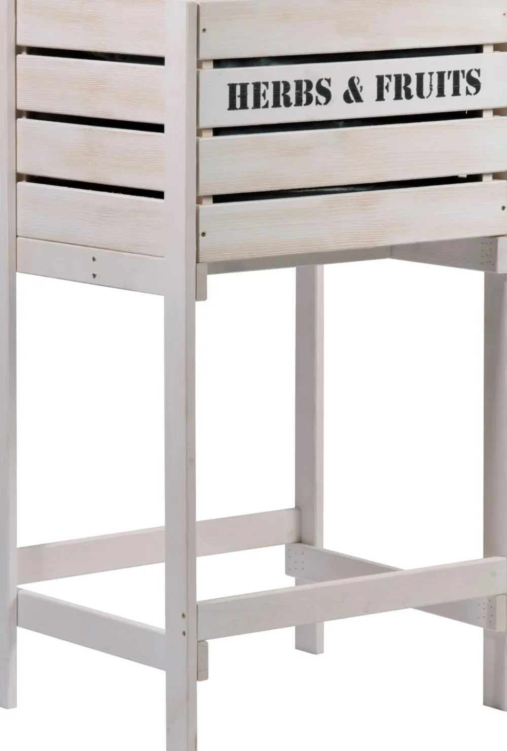 dobar® Hochbeete & Frühbeete - Dobar Holz-Hochbeet Obstkiste, ca. B49/H90/T42 cm Hellgrau